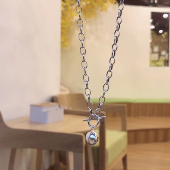 NEW 925 STERLING SILVER TOGGLE LINK NECKLACE, NICE NECKLACE, CUTE NECKLACE - Picture 7 of 7